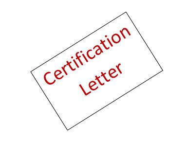Certification Letter - Professional Experience Days